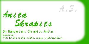 anita skrapits business card